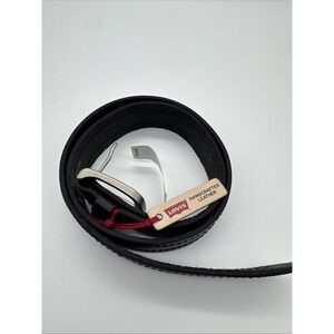 Levi's Black Leather Belt Size Small 30-32 Stitched NEW